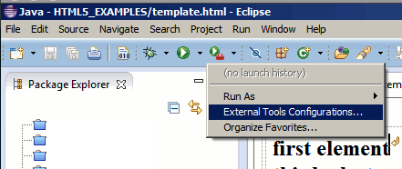 eclipse run html launch firefox1