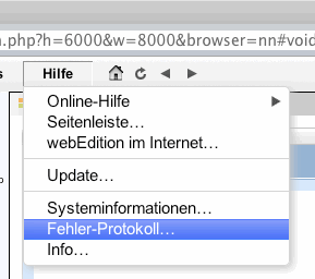 webEdition error log