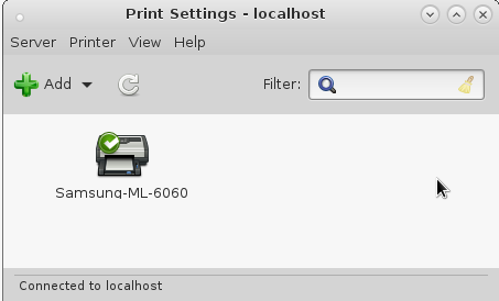 Gnome2 Printer Settings system-config-printer3