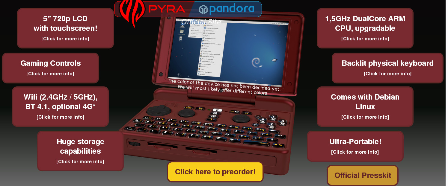 Open (Plans-Source) Hardware – DragonBox Pyra – designed in Germany