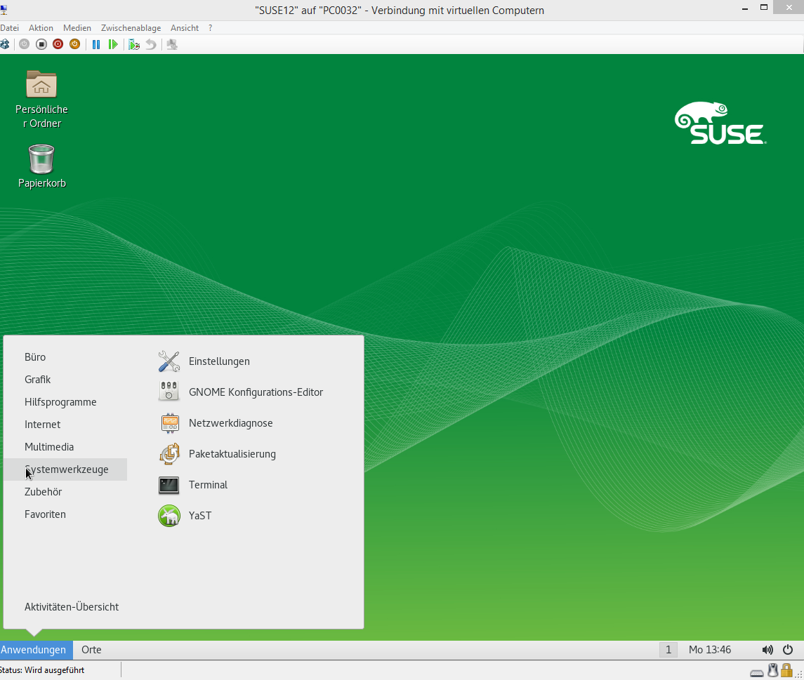 SUSE Enterprise Server 12 Virtual Guest on Hyper-V 6 Windows 8 Host works