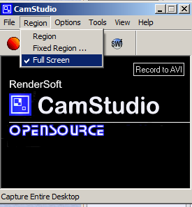 Windows – Easy and Fast Screenrecording software no setup no installation portable CamStudio