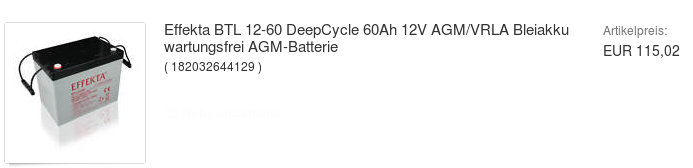 Batterie AGM EFFEKTA 12 V - 60 Ah