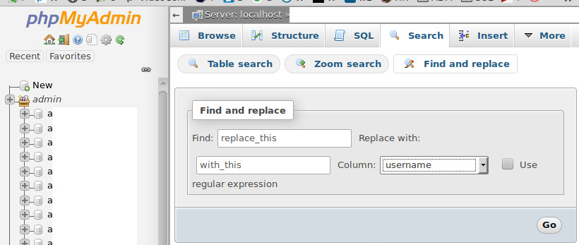 MySQL search replace update where sql query
