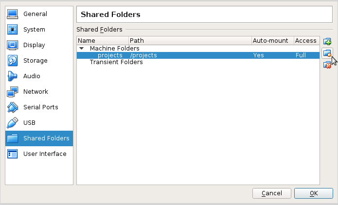 virtualbox Shared Folder Method Error Writing