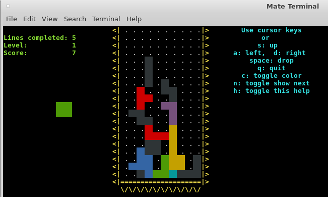 Bash Games – Good things are happening – Tetris and Snake implemented in pure Bash