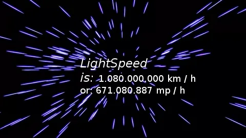 How many mph are lightspeed? – Wie viel km/h sind Lichtgeschwindigkeit?