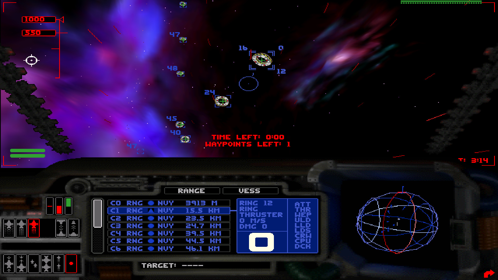i-War Defiance: (1997) how to setup (windows 7 and windows 10) with 3D acceleration – a old but genious scifi space ship simulator with real mass drifting inertia – how to switch to 3rd person “ship” external view