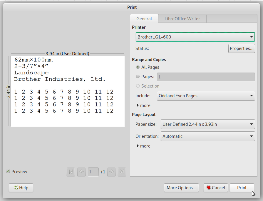 industrialisere Pump apt GNU Linux Debian 11 – How to setup Brother QL 600 LabelPrinter | dwaves.de