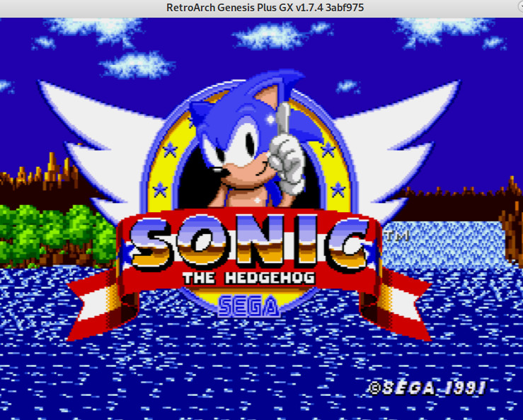 RetroArch - sonic the hedgehog 1 - with bilinear filtering enabled
