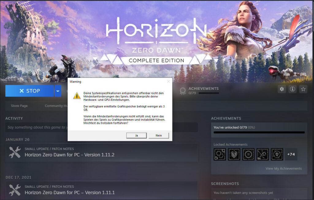 Horizon Zero Dawn, Software