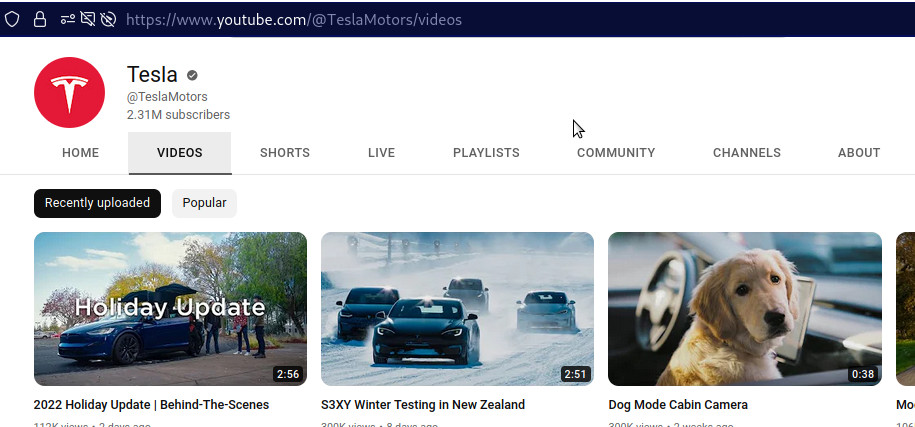 https://www.youtube.com/@TeslaMotors/videos
