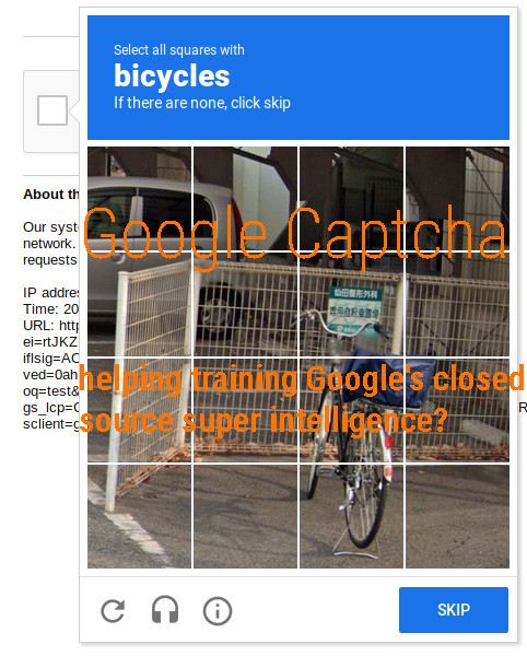 if the user pisses of the digital god, that's what the user gets: captcha screens... not search results.