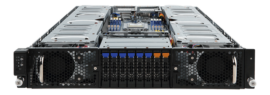 GIGABYTE G292-Z20-00 EPYC based Server review – it’s loud – it’s power hungry – it’s fast – 2x internal NVMe 2x SAS attached NVMes